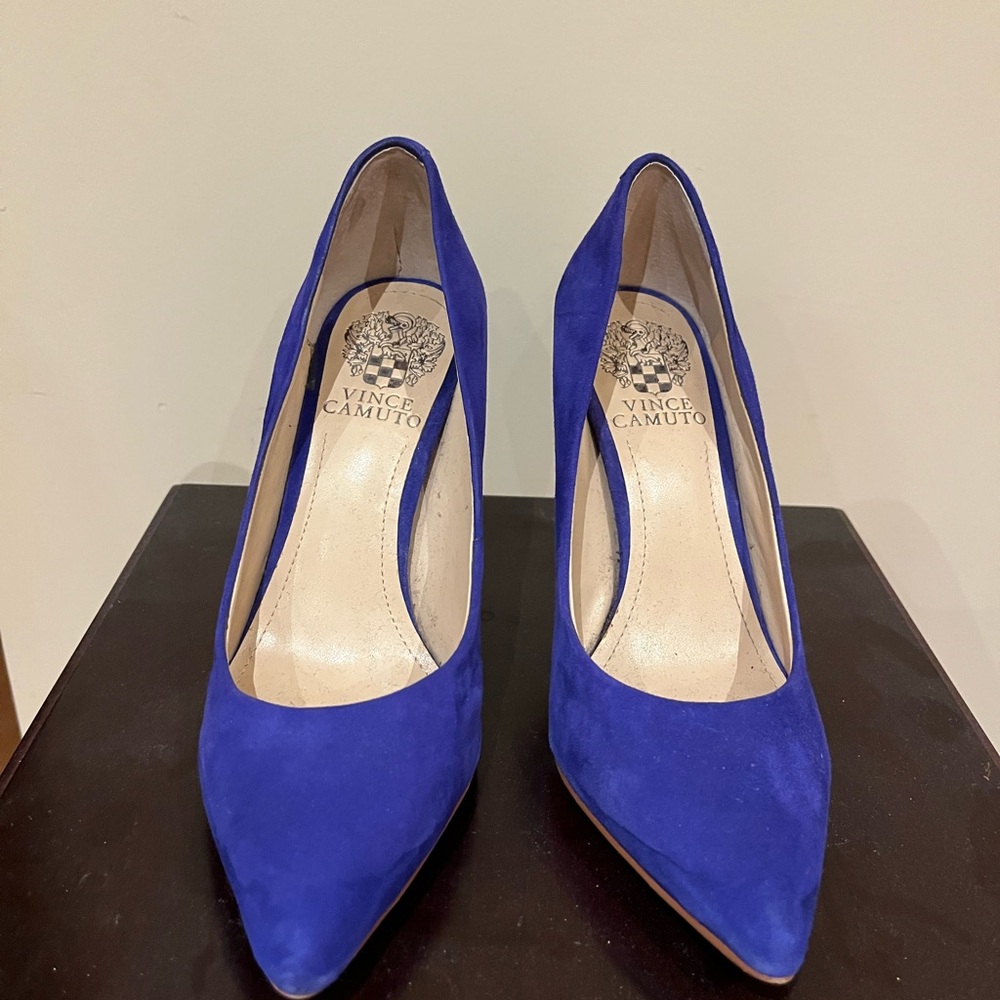 Vince Camuto Royal Blue Suede Heels for Women